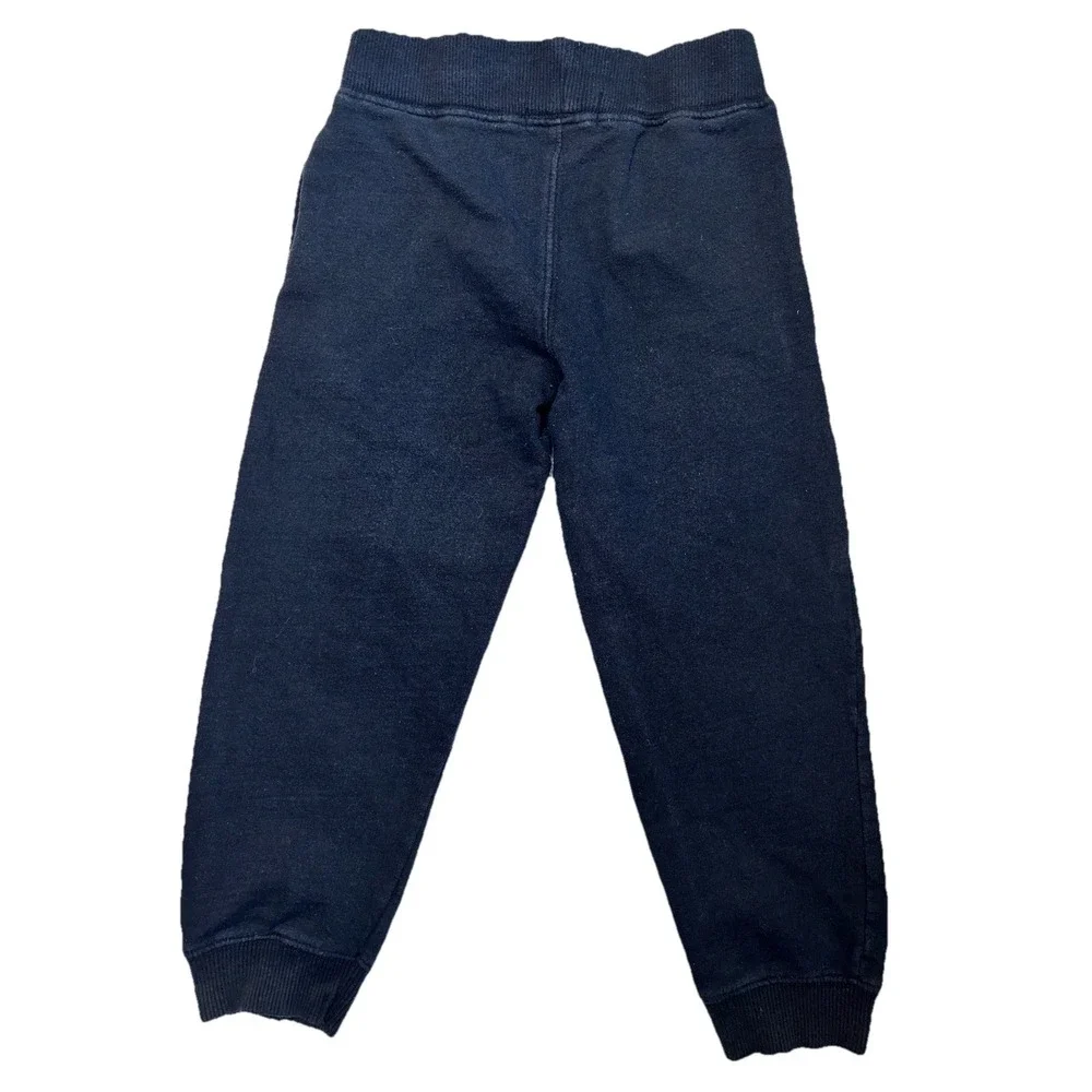 True Religion‎ Kids Jogger Sweatpants Size 5 Black Fleece Logo Drawstring Pants